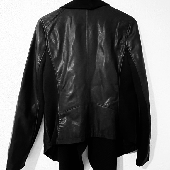 BlankNYC Vegan Leather Jacket with Knit Drape, size M, perfect condition - Picture 8 of 14